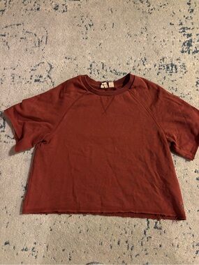 Roxy Rust Red Cropped Tee